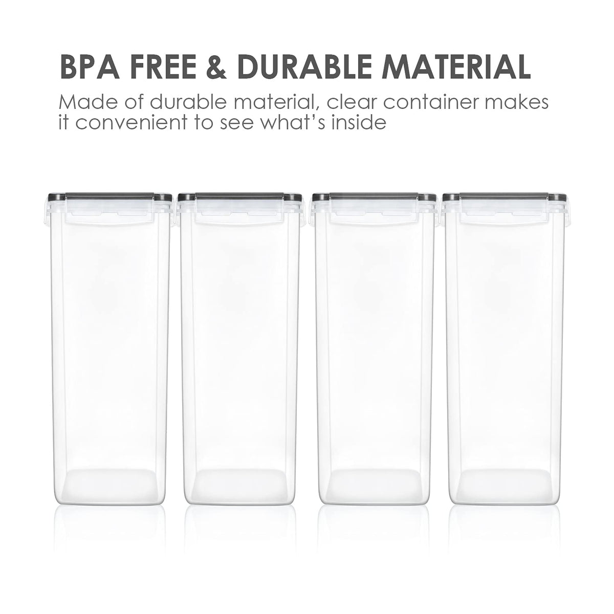 Extra Large Airtight Food Storage Containers (4 Count)