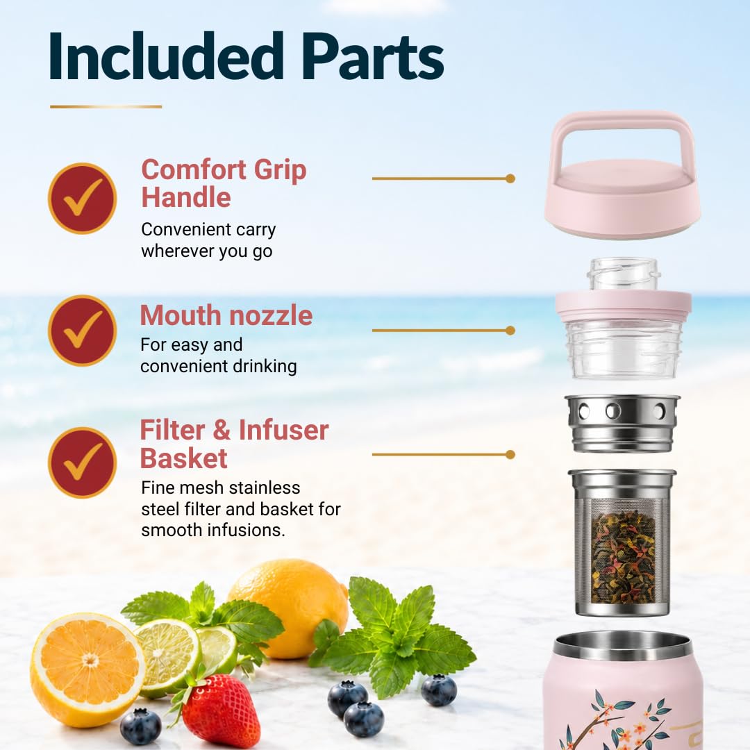 Loose Leaf Tea Infuser Bottle Wide Mouth Coffee