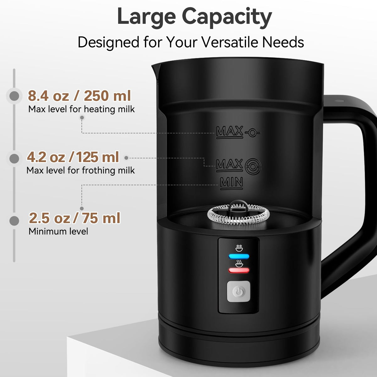 Milk Frother Automatic Hot & Cold Foam Maker