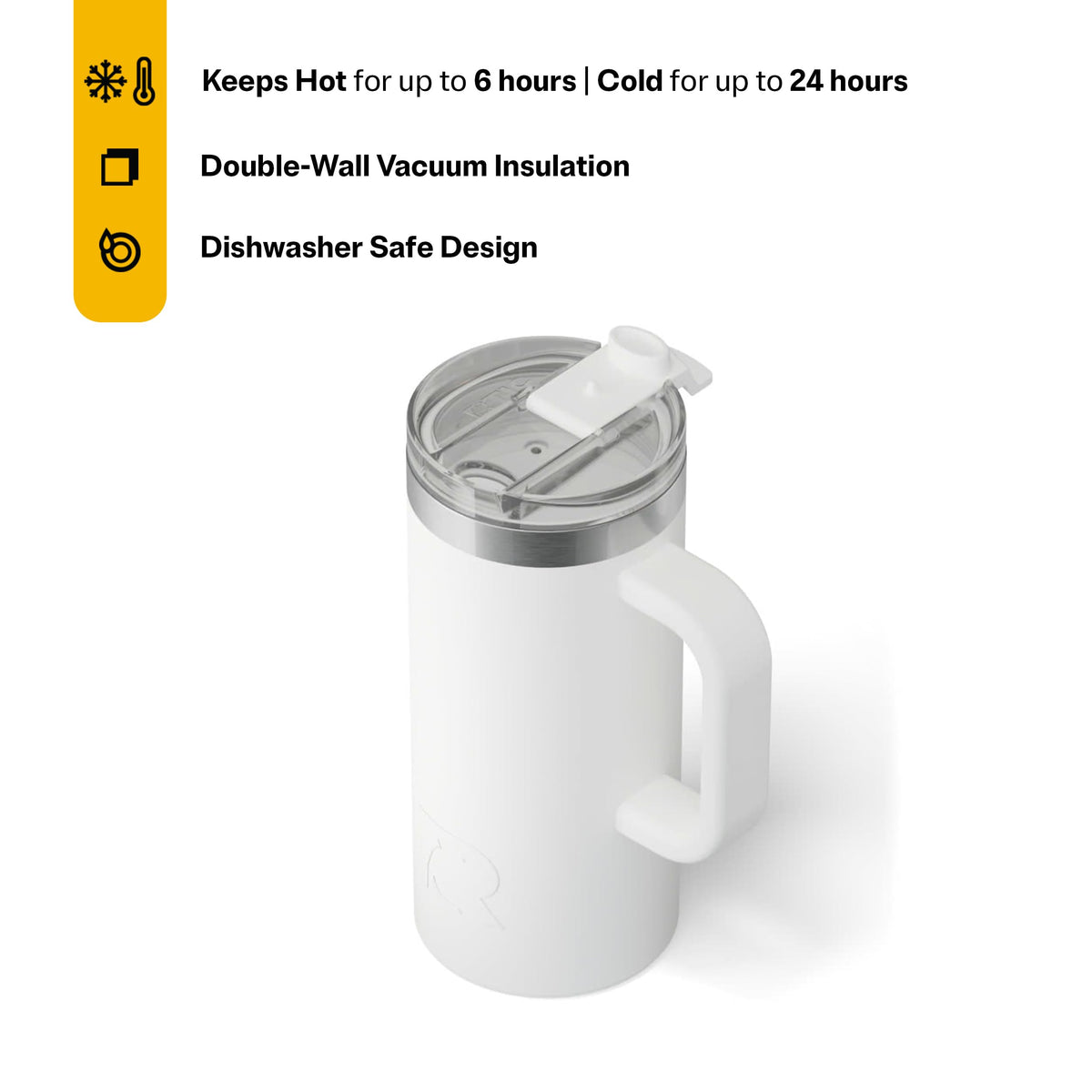 16oz Road Trip Travel Mug with Lid and Handle