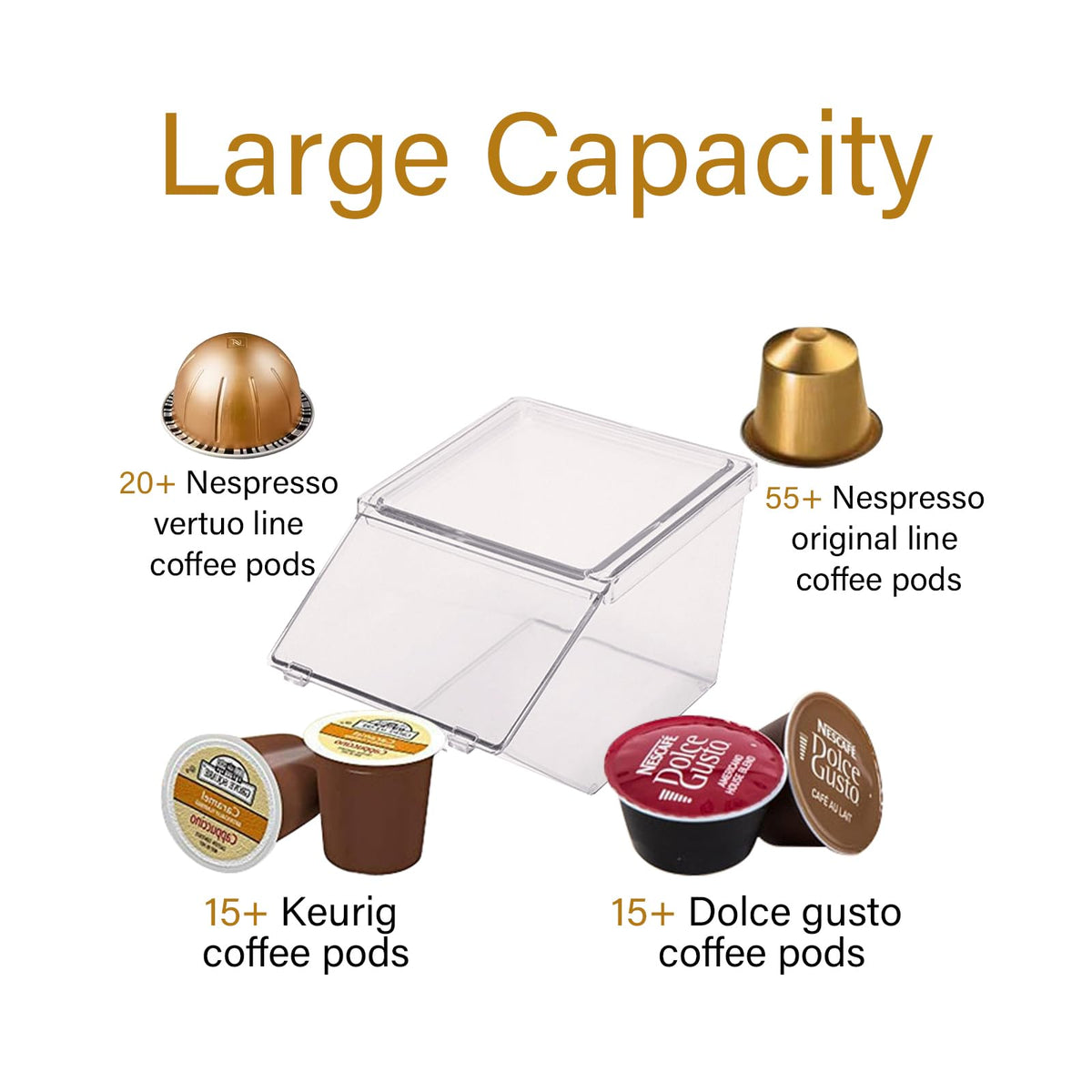 Front Opening Stackable Tea Bag Organizer (2 Count)