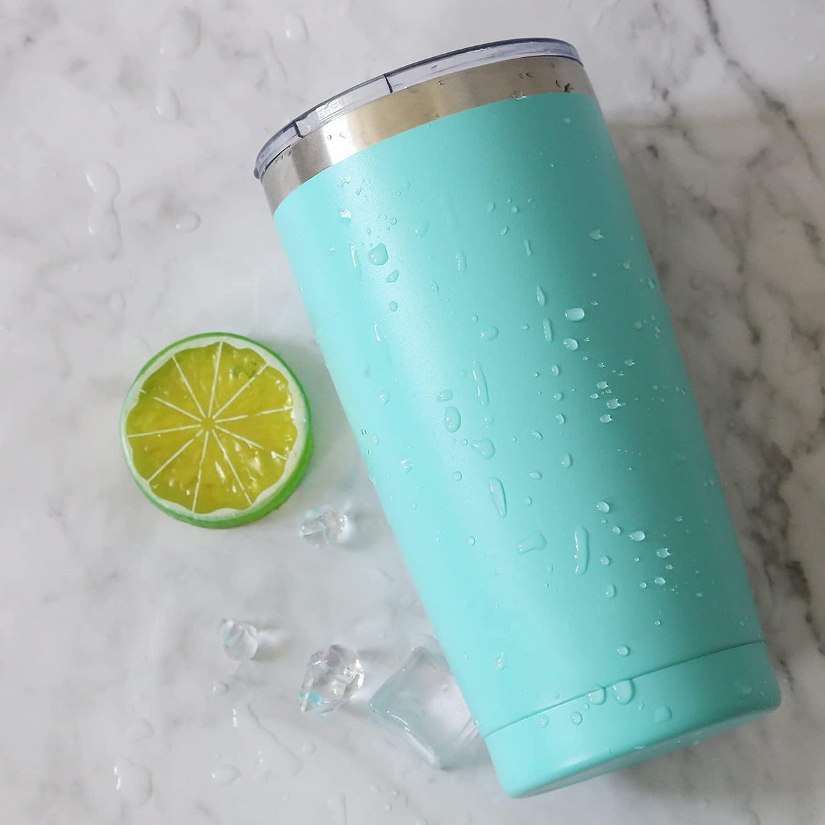 12 pack 20 oz Stainless Steel Insulated Tumbler with Straw and Lid