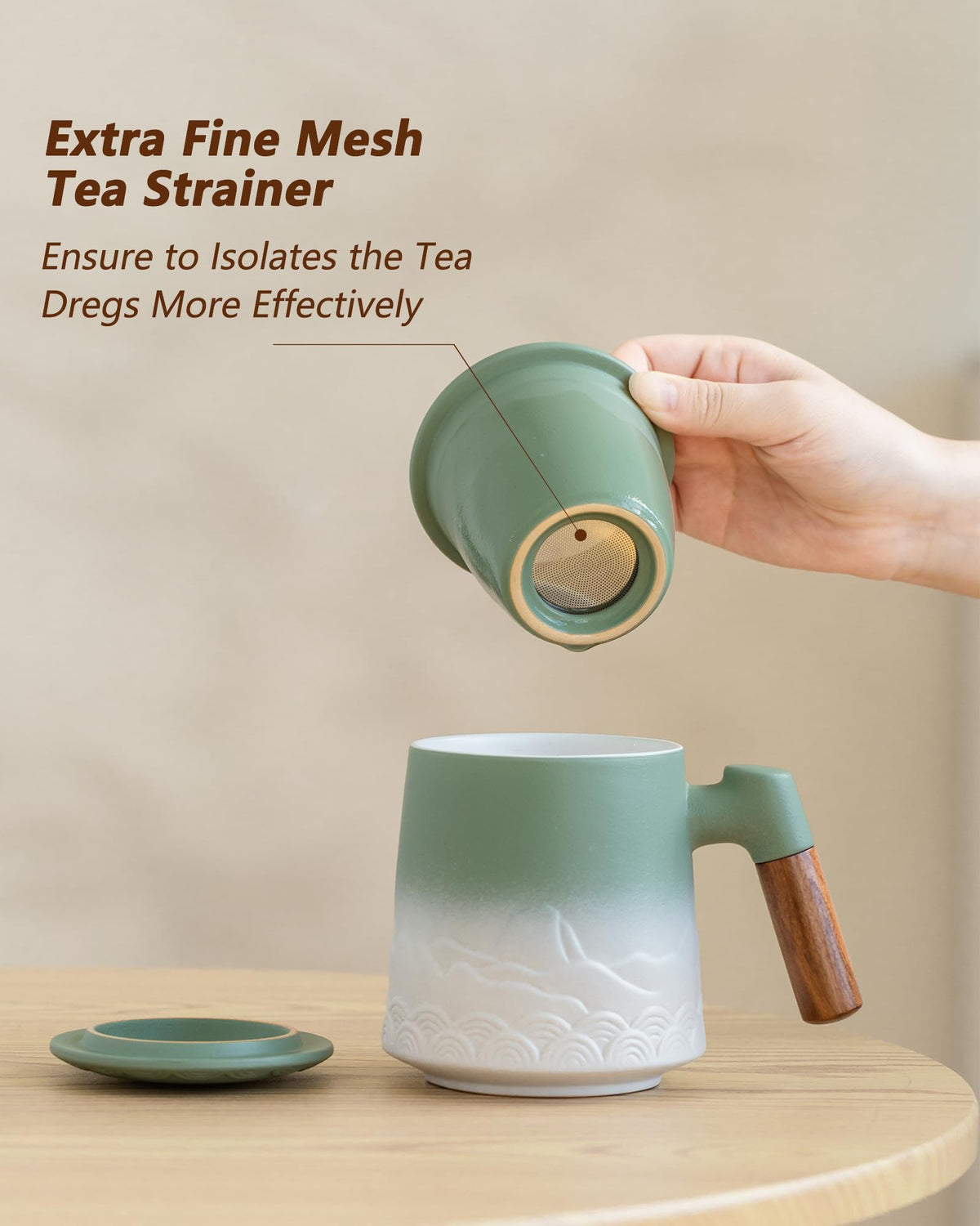 Tea Mug with Infuser and Lid for Loose Leaf Tea Diffusers