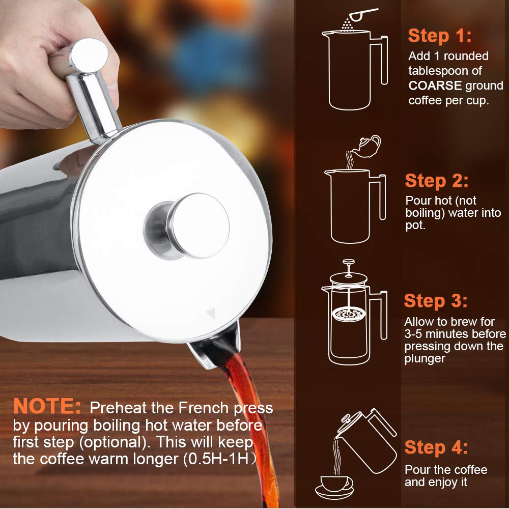 French Press Coffee Maker (50 Ounce)