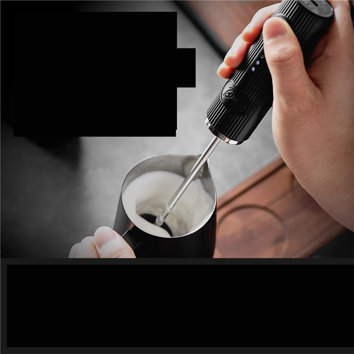 Ultrasonic Homogenizer Coffee Frother 2 Speeds Electric Milk Blender Foam Maker with Handle Egg Beater Kitchen Tools