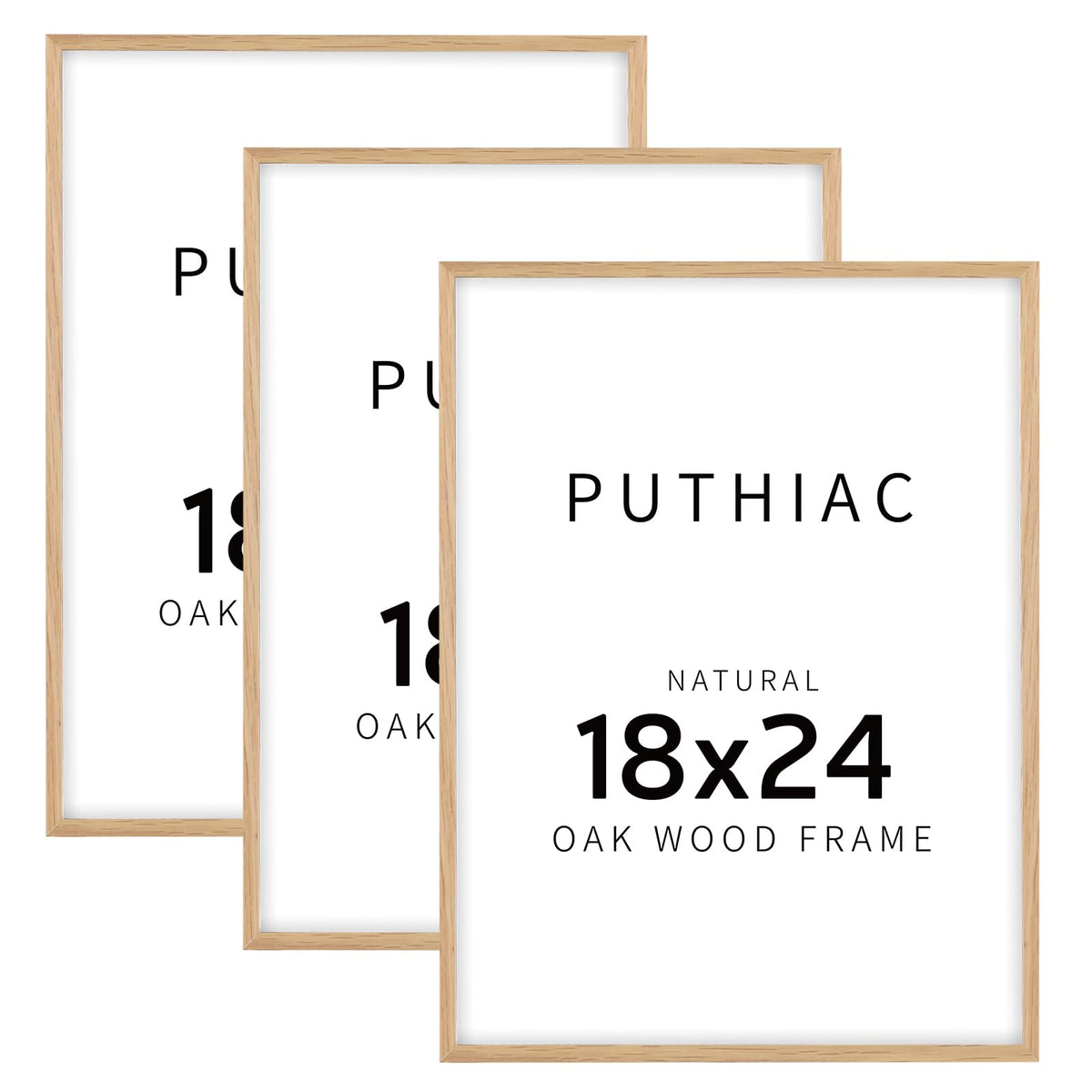 18x24 Solid Oak Wood Picture Frames (3 Count)