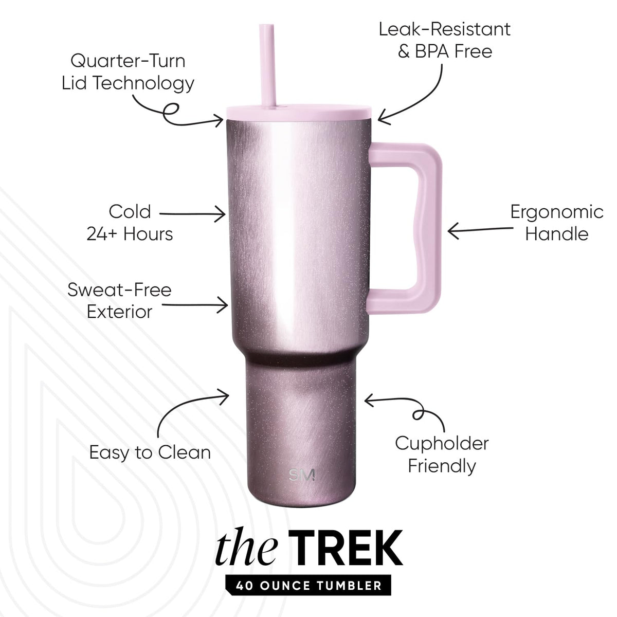 Tumbler with Handle and Straw