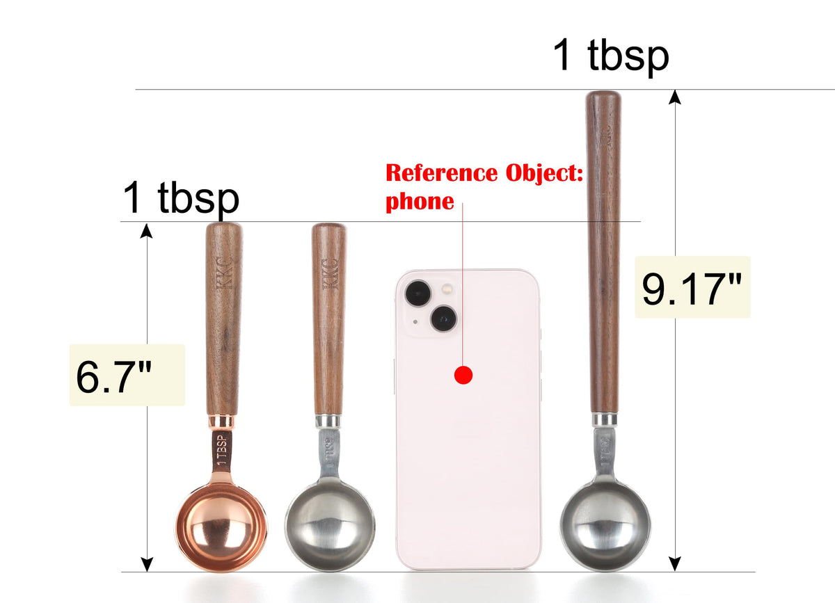 Wooden Long Handle Coffee Bean Scoops 1 tbsp for Ground Coffee
