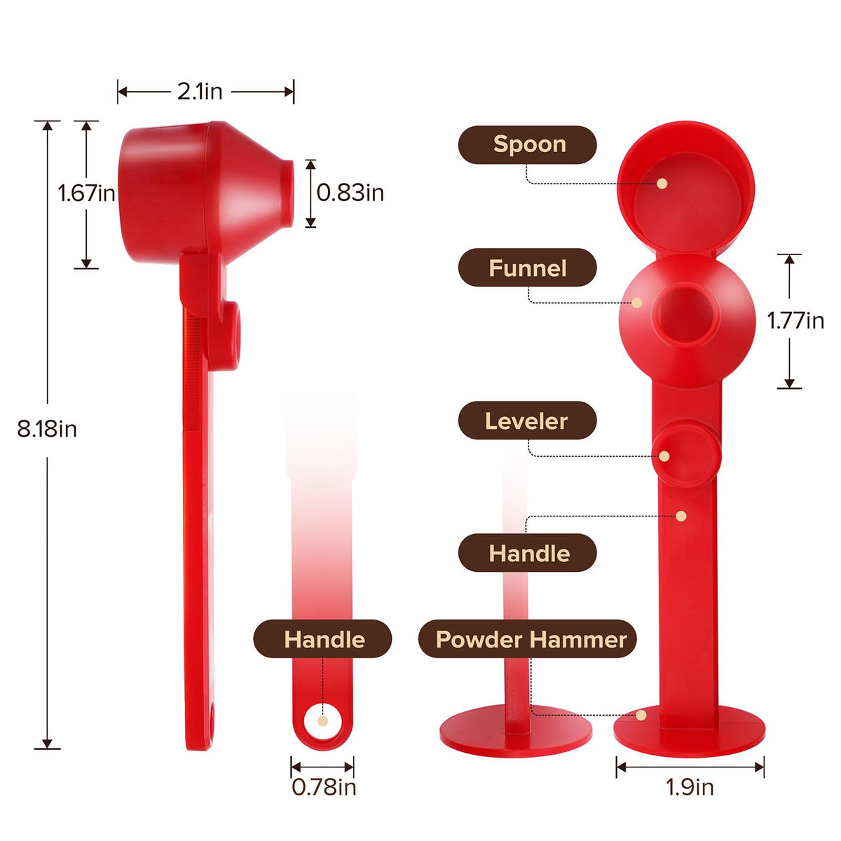 Coffee Scoop Funnel for Ground Coffee (2 Count)