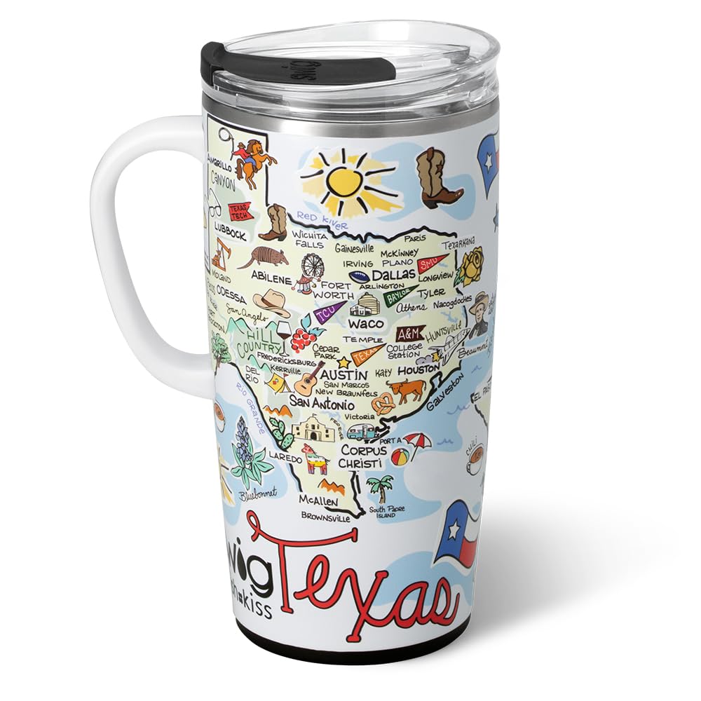 22oz Insulated Travel Mug with Handle & Lid