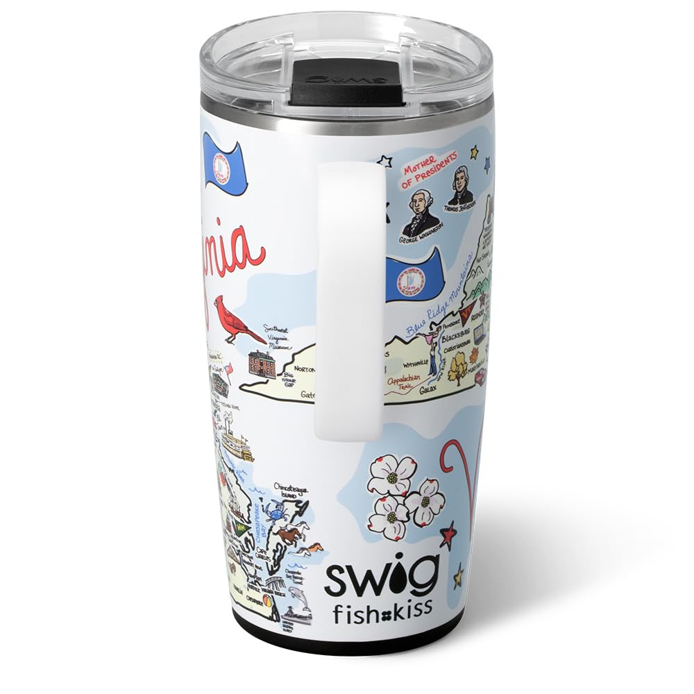 22oz Insulated Travel Mug with Handle & Lid