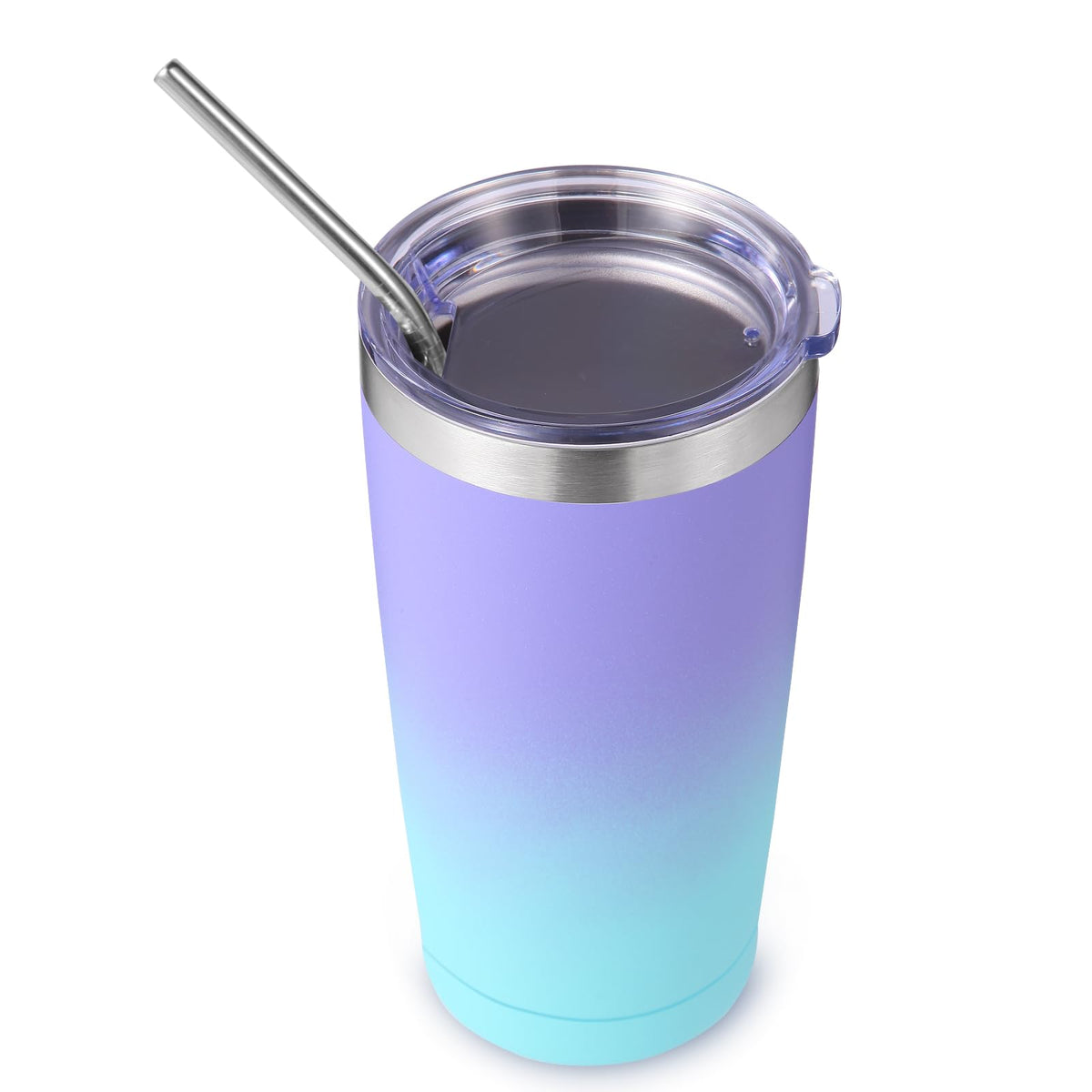 20oz Stainless Steel Tumbler with Lid and Straw