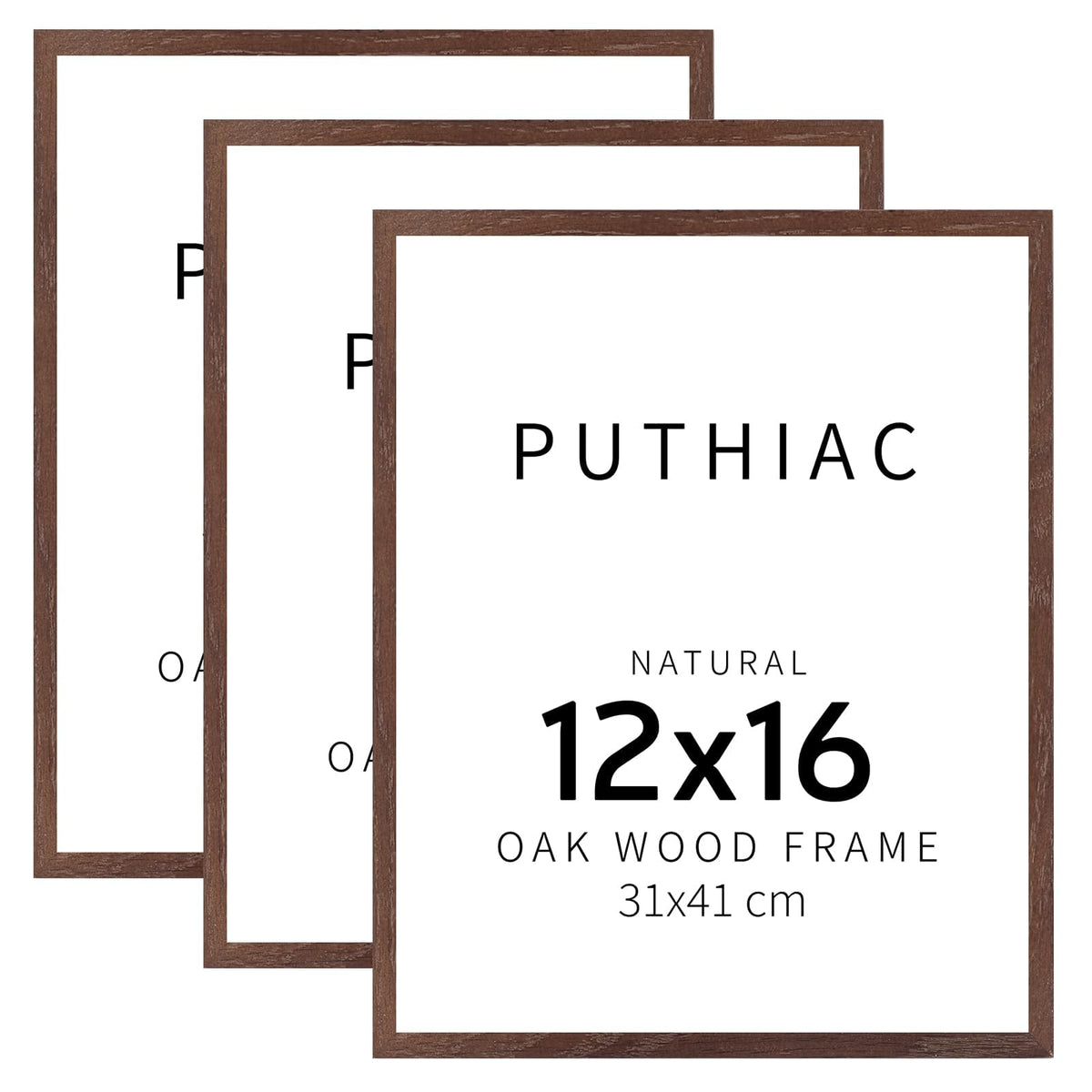 12x16 Solid Oak Wood Picture Frames (3 Count)