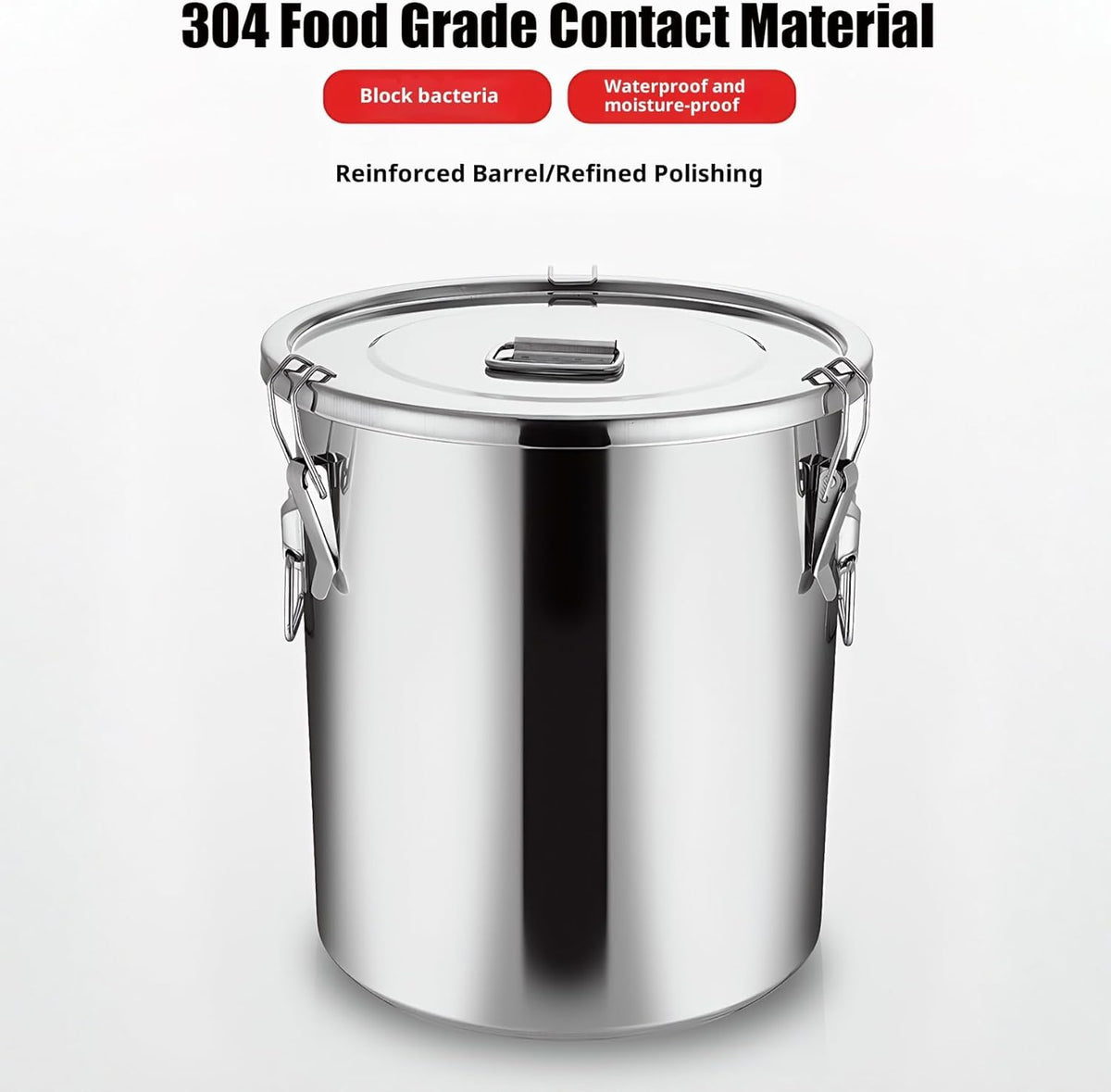 3.17Gal 304 Stainless Steel Airtight Canister