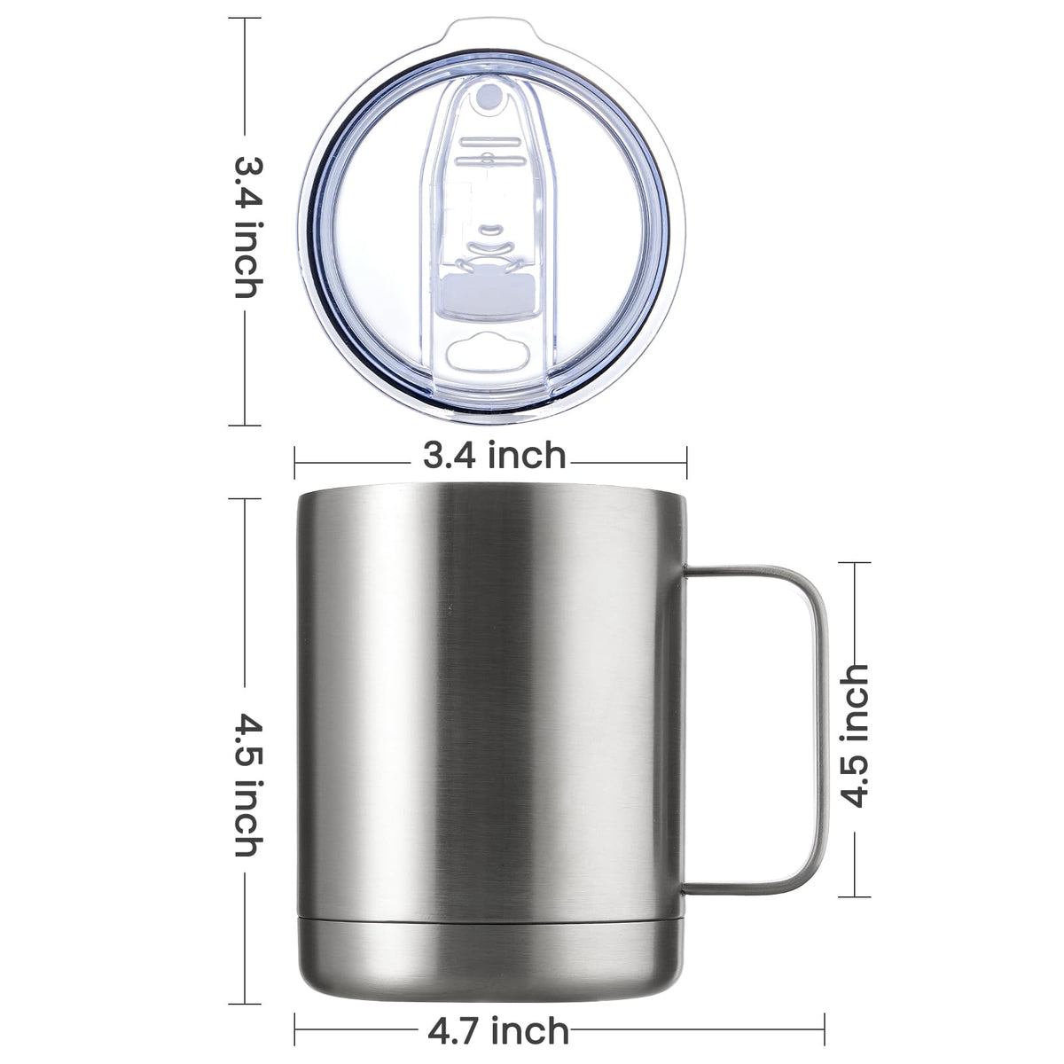 12oz Coffee Mug With Handle 8 Pack Bulk (8 Count)