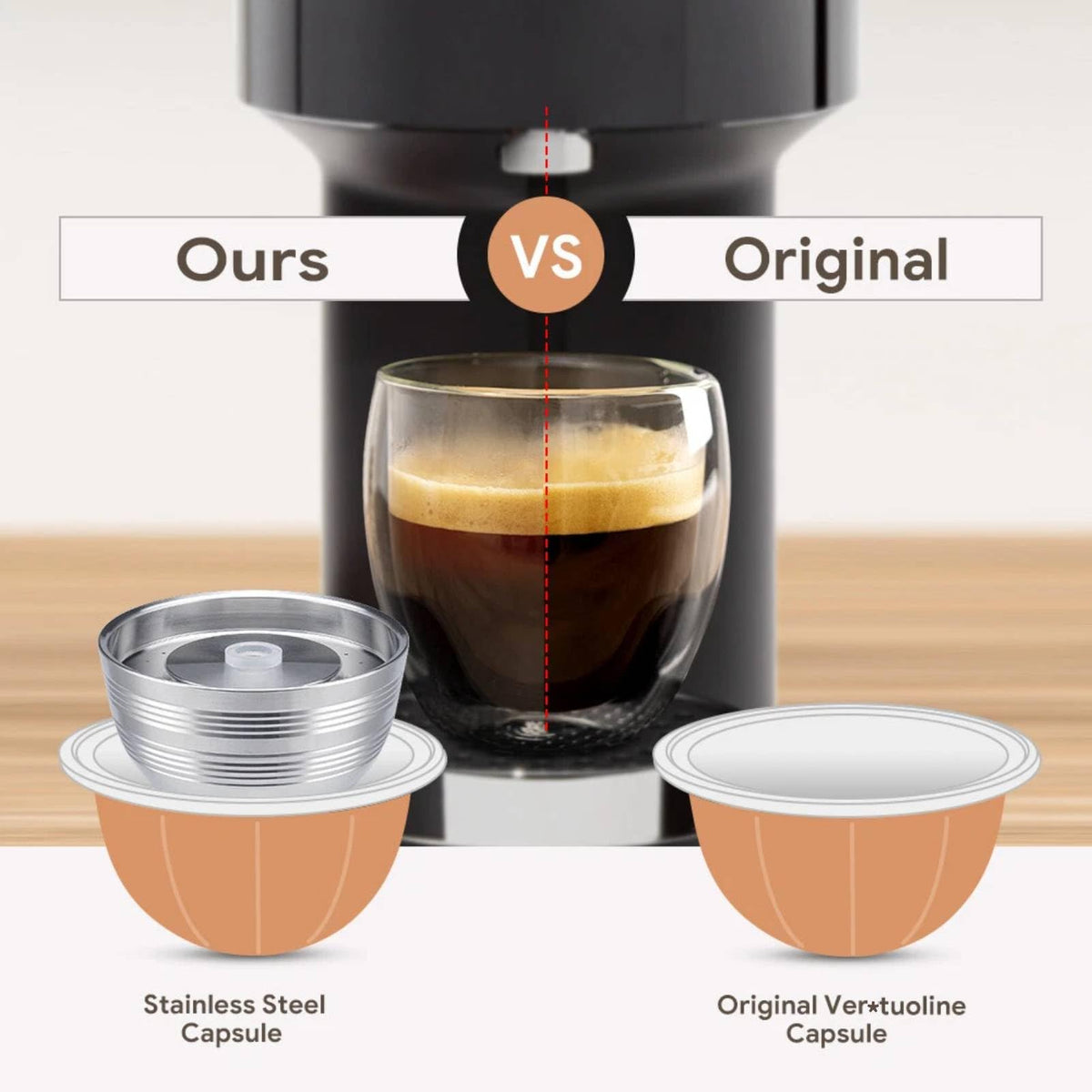 Reusable Vertuo Capsule 150ml for Nespresso Vertuoline Next