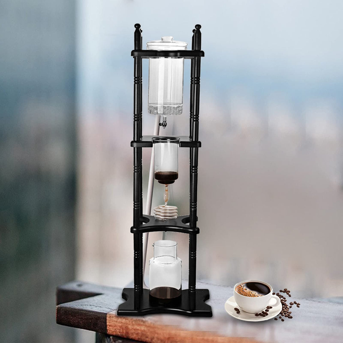 Iced Drip Coffee Maker Cold Brew Dripper Pot Cold