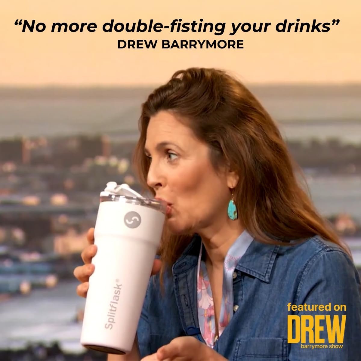 Dual‑Chamber 30‑oz Travel Mug