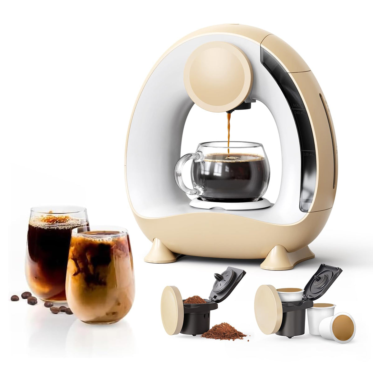 Pods and Grounds Single Serve Coffee Maker