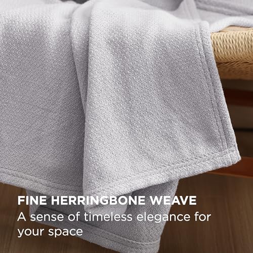 GentleSoft 100% Cotton Blanket Full Size for Bed