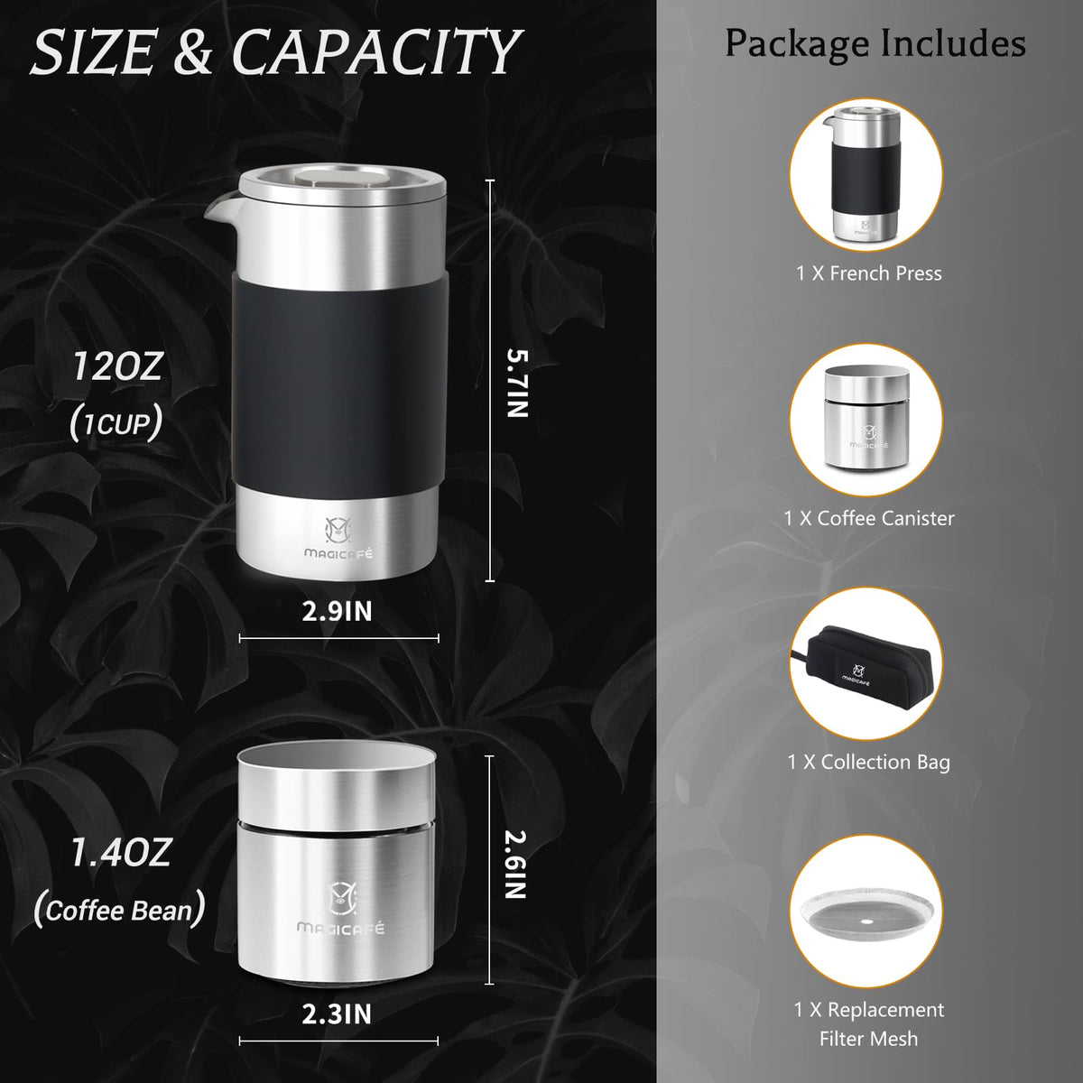 French Press Coffee Maker Set (3 Count)