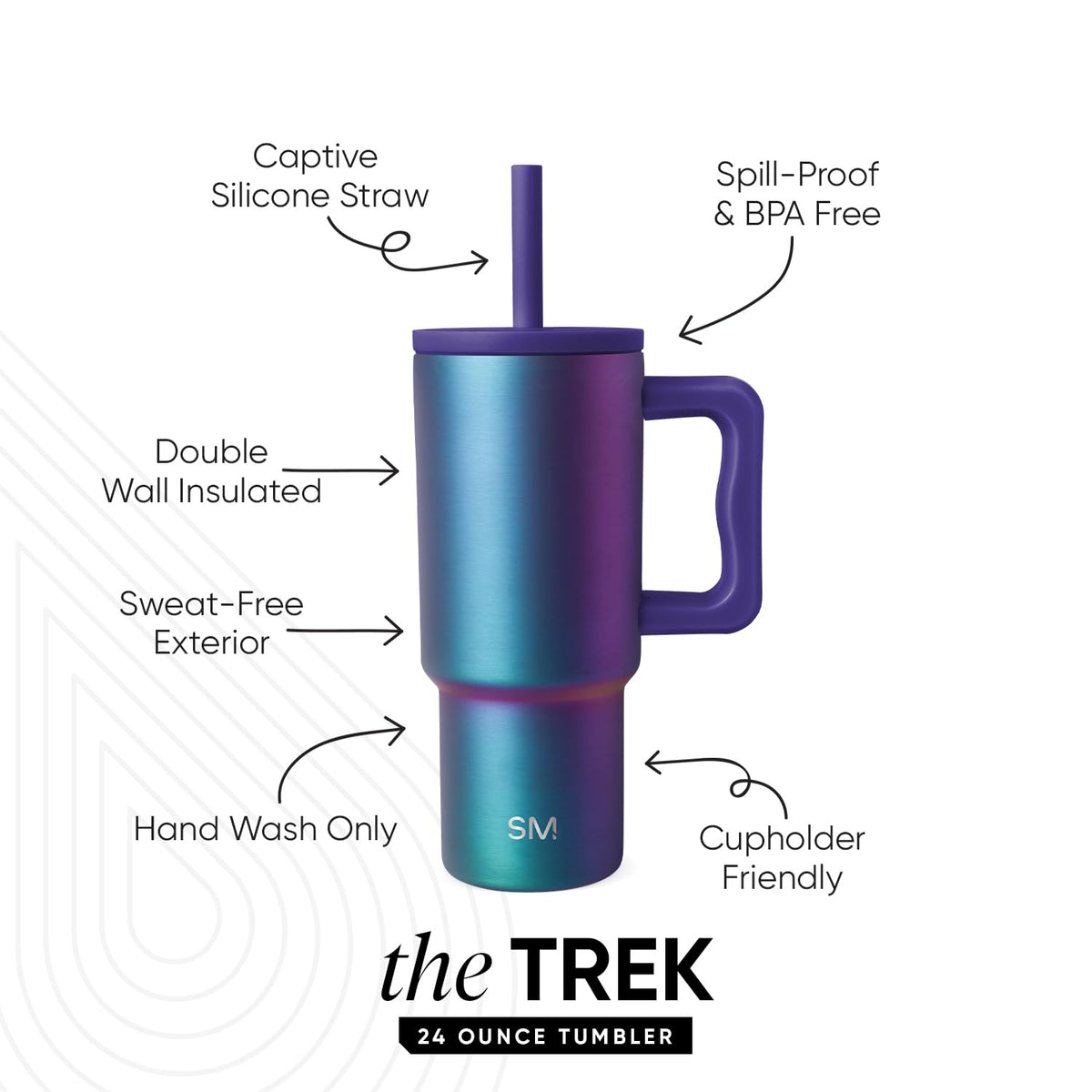 Kids 24 oz Tumbler with Handle and Silicone Straw Lid