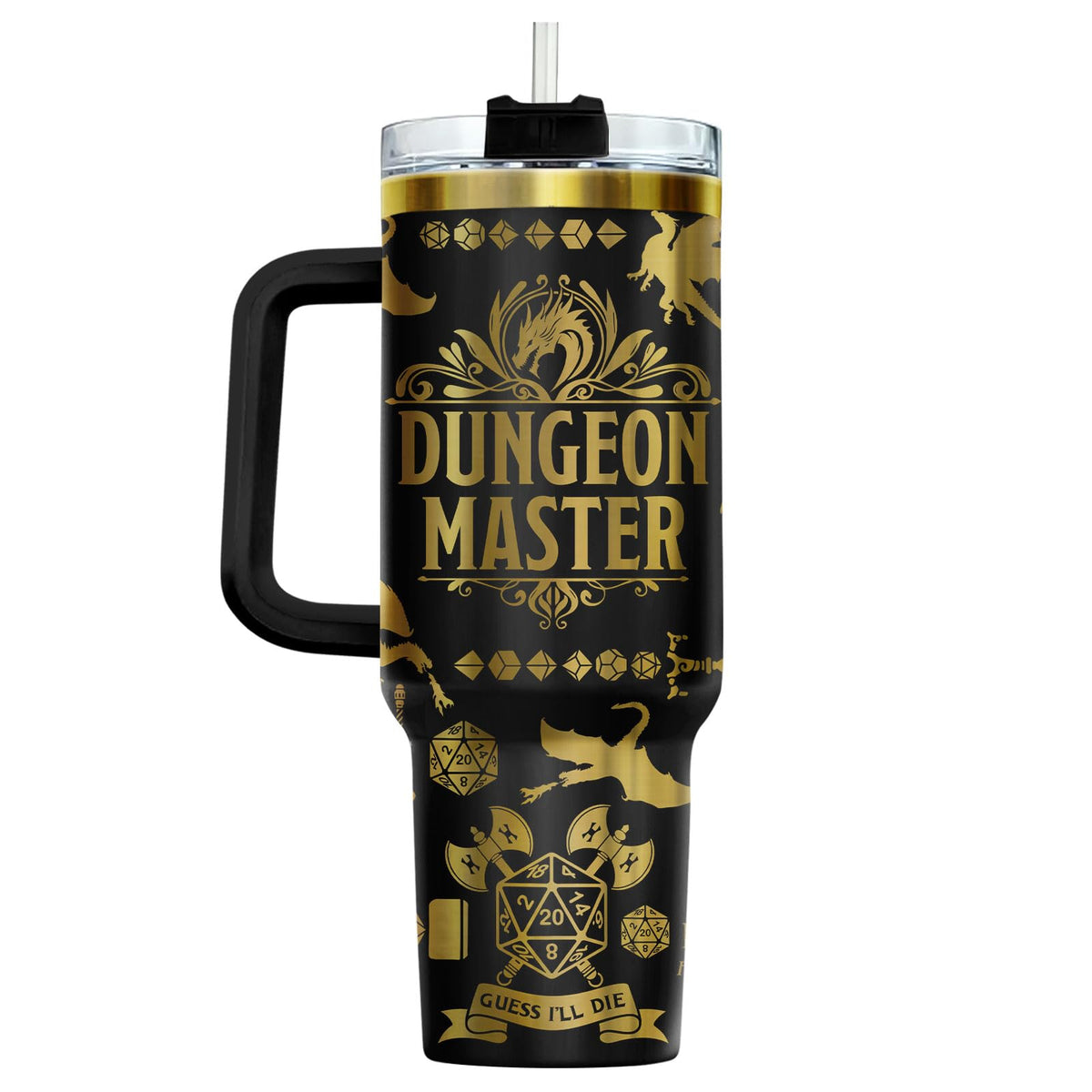 Dungeon Dice Game Master 40 oz Tumbler with Handle