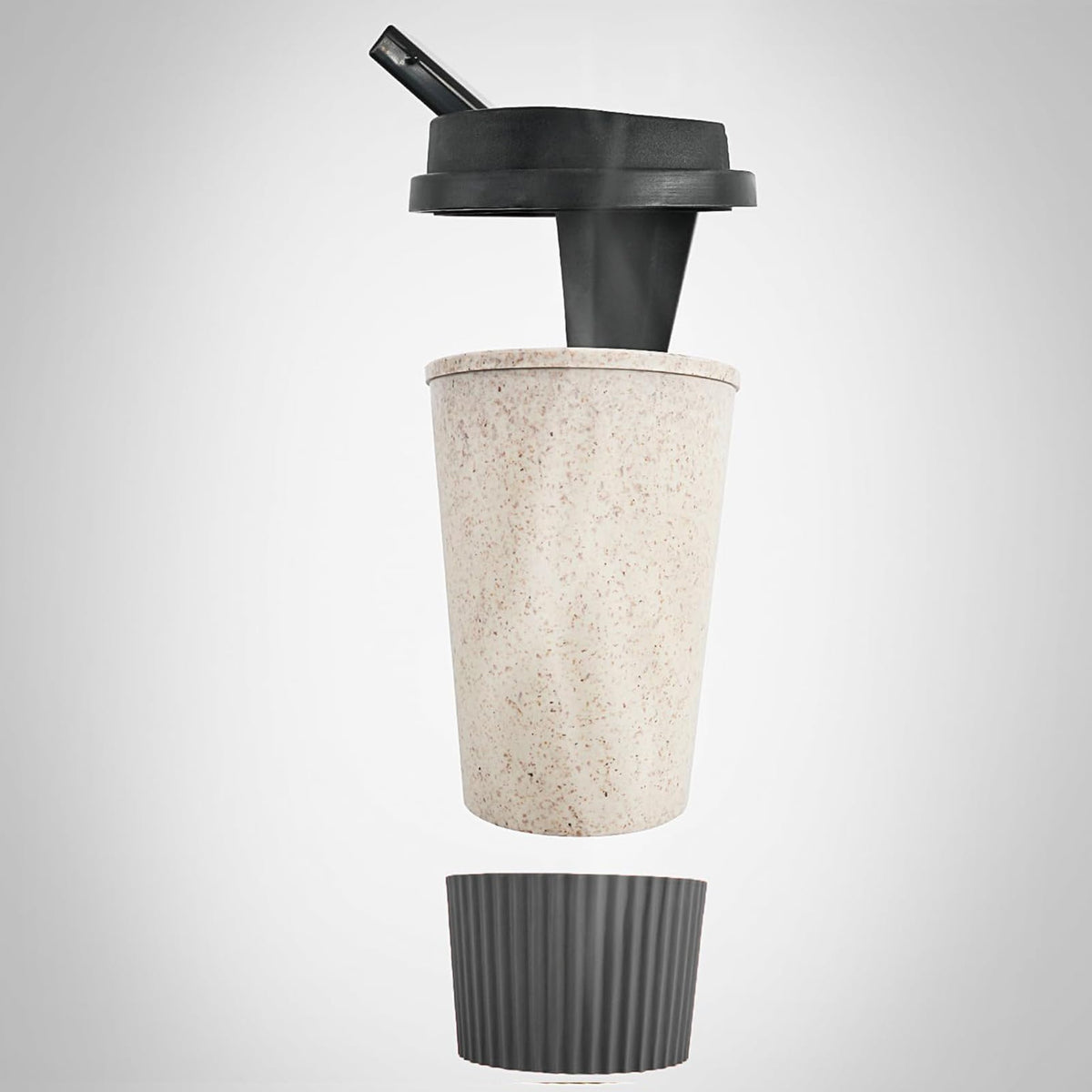 Portable Coffee Cup with Ceramic Bowl & High