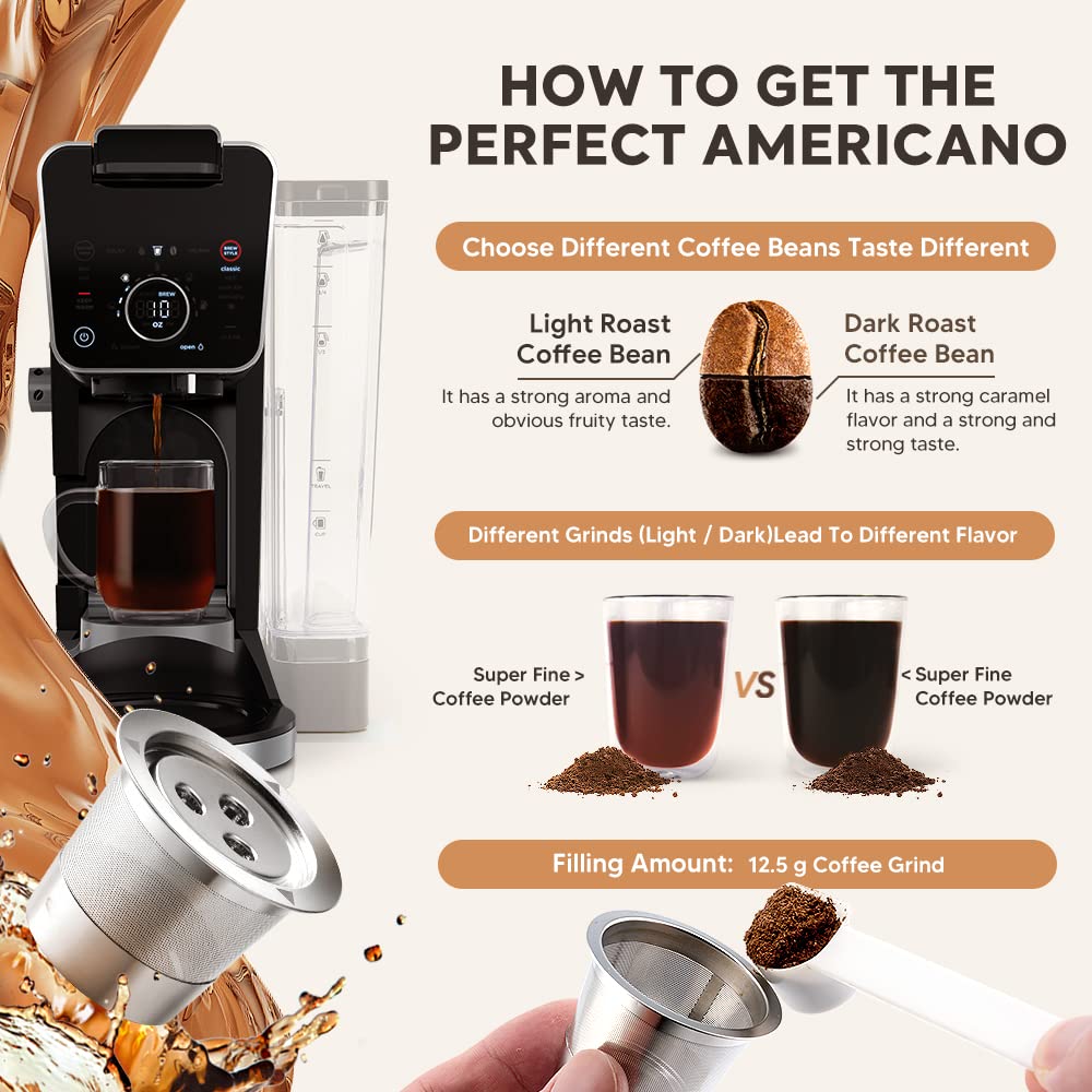 2 Pack K Cups Reusable Coffee Pods for Ninja Dual Brew Coffee Maker Stainless Steel Permanent K Cups Filters Coffee Accessories Compatible with Ninja CFP201 CFP301 Dual Brew Pro Machine (2 Count)