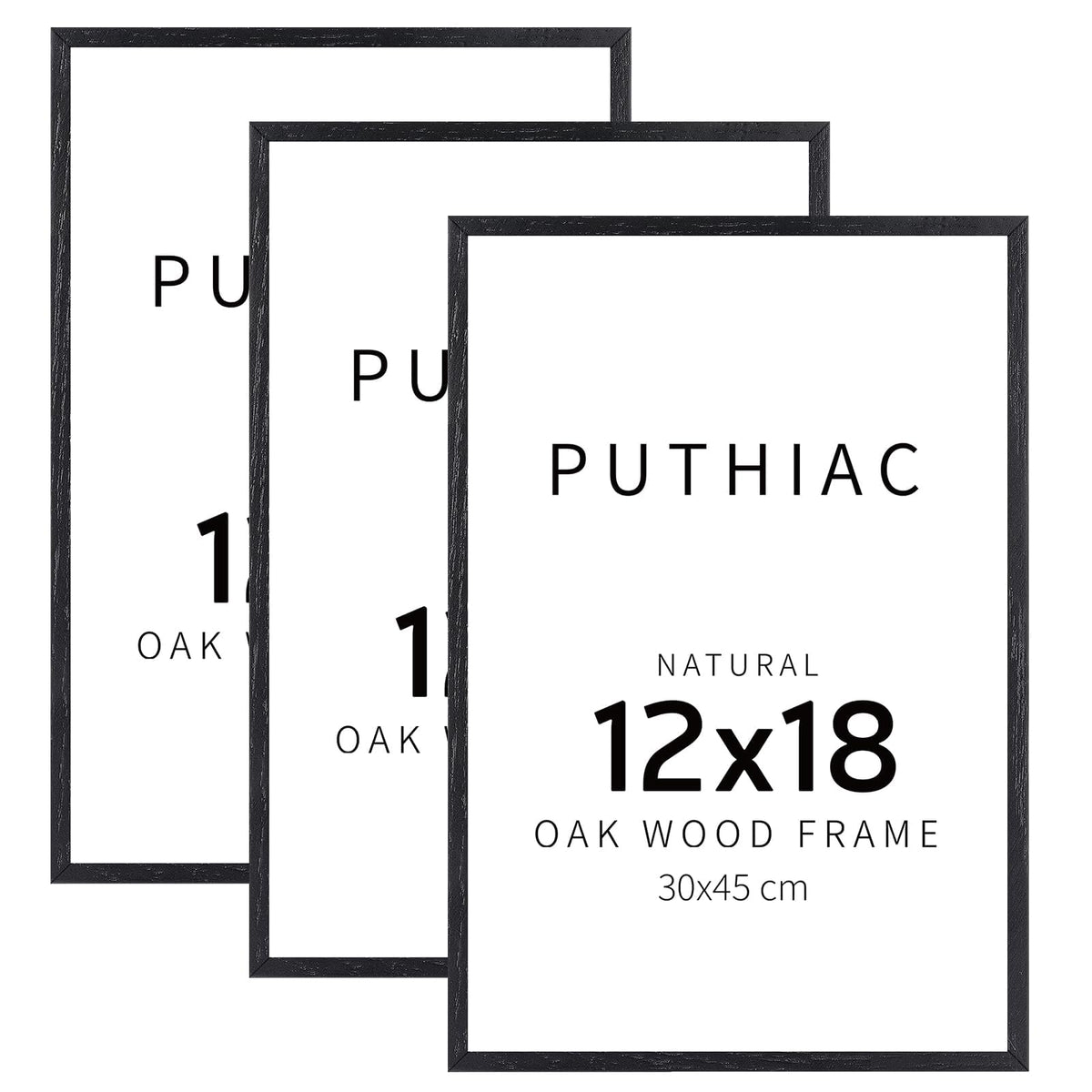 12x18 Solid Oak Wood Picture Frames (3 Count)