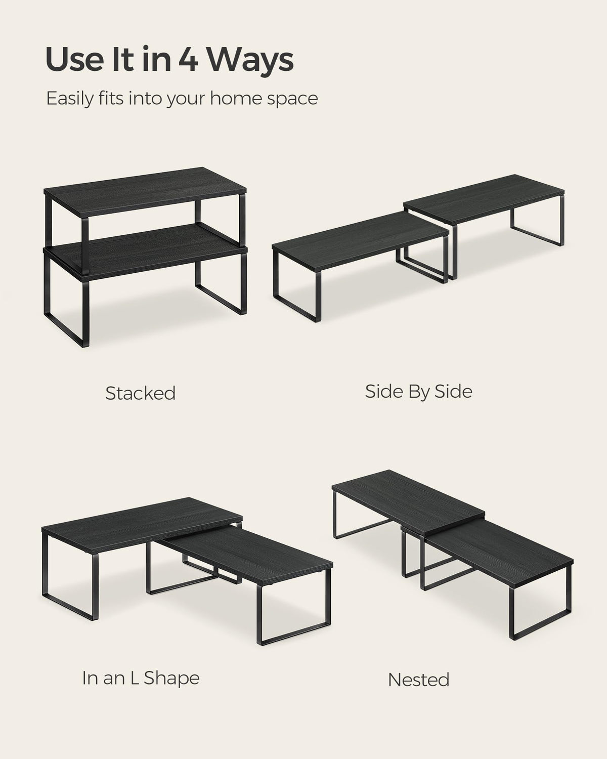 Cabinet Organizer Shelf (2 Count)
