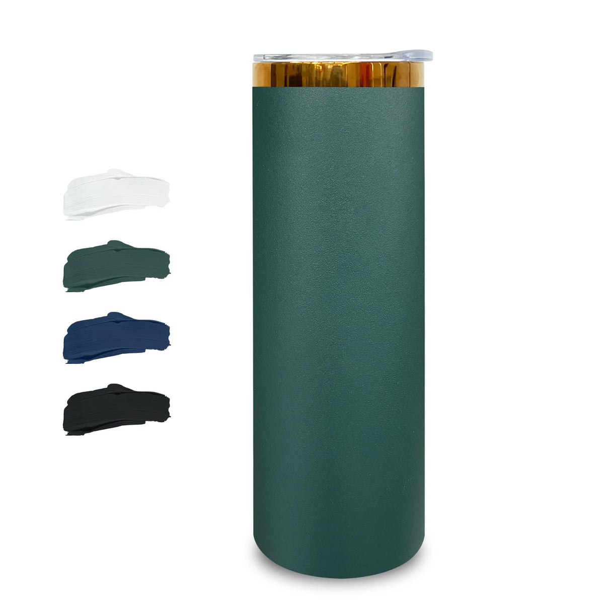 20 oz Skinny Tumbler With Lid and Straw Green