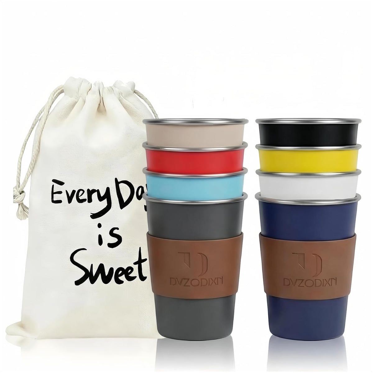 Stainless Steel Cups (8 Count)