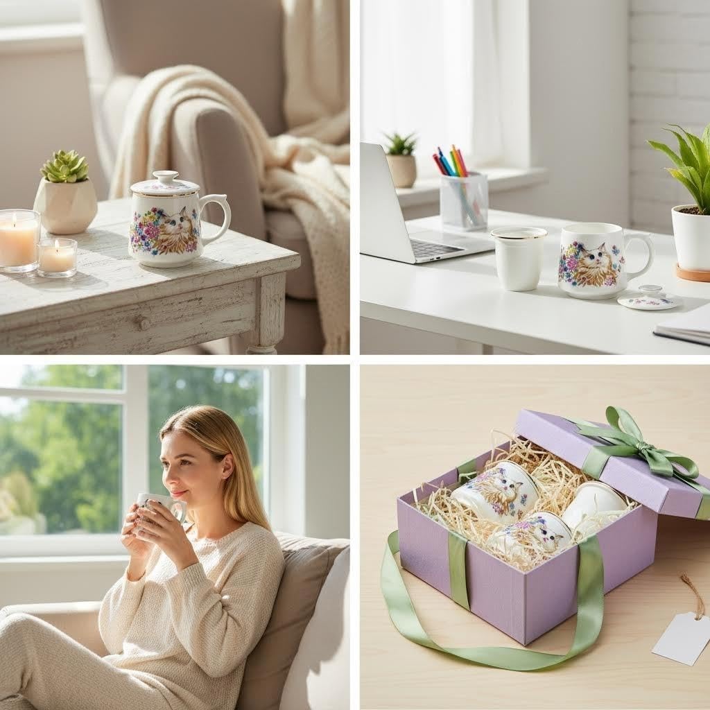 Ceramic tea cups