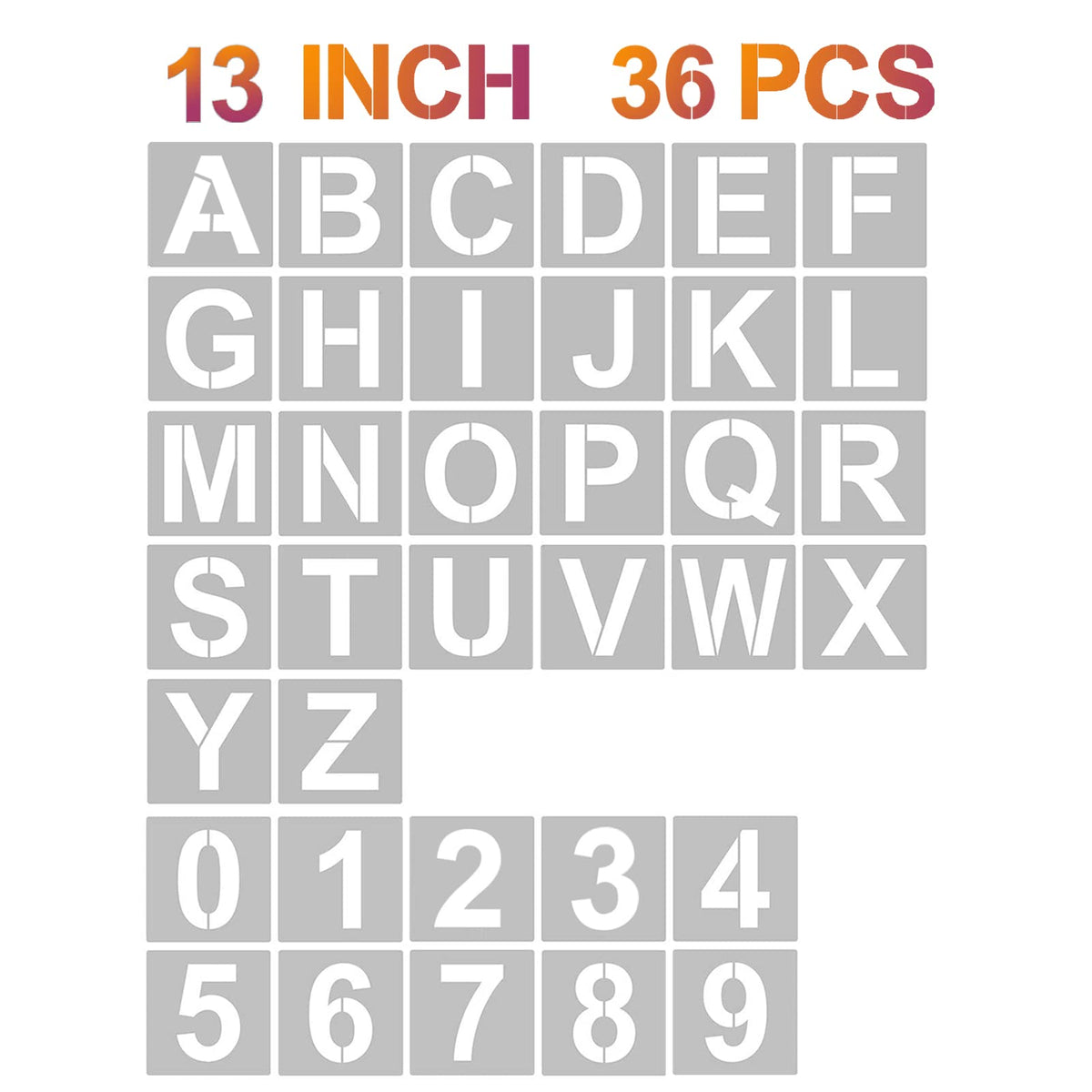 13 Inch Letter Stencils and Numbers