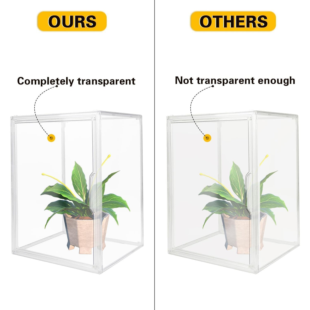 Clear Stackable Plastic Storage Bins with Lid