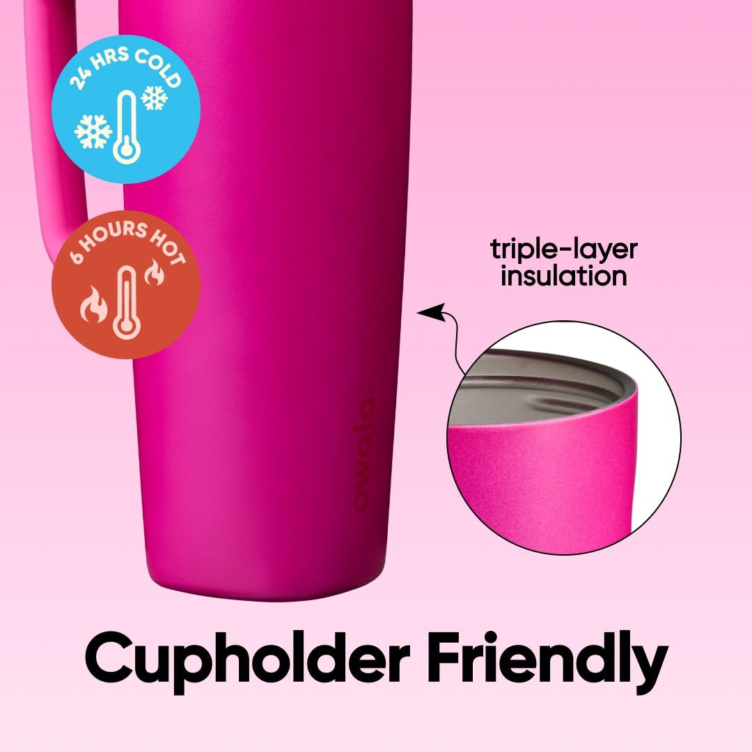 SmoothSip Slider Stainless Steel Insulated Travel Mug with Handle