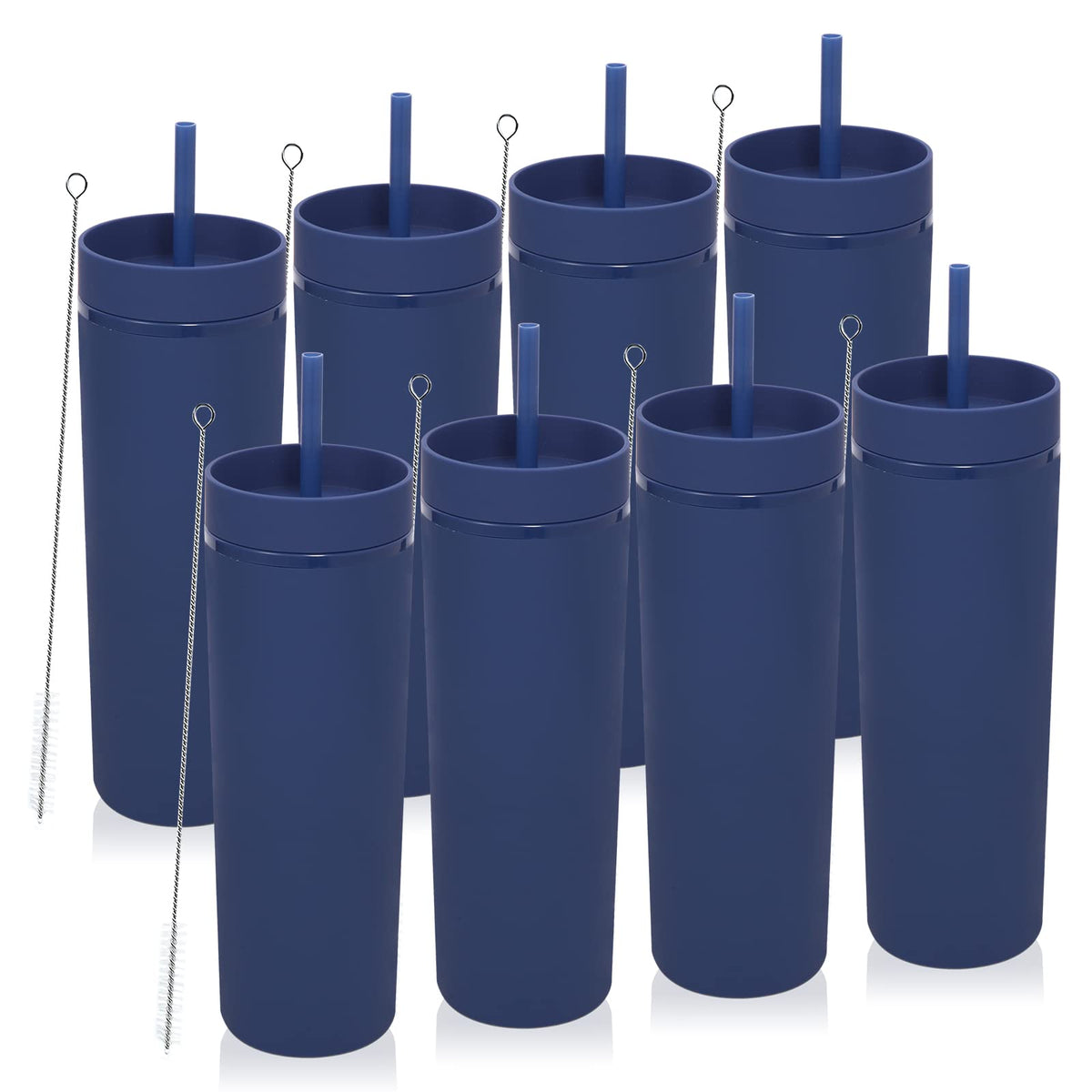 20oz Tumbler with Lid and Straw 8 Pack (8 Count)