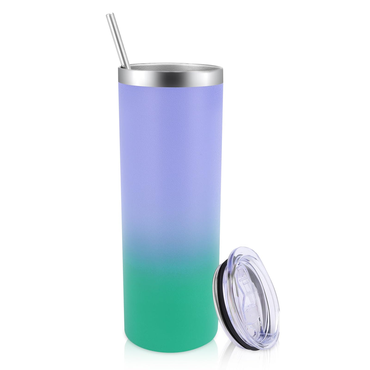 20 oz Skinny Tumbler with Lid and Straw
