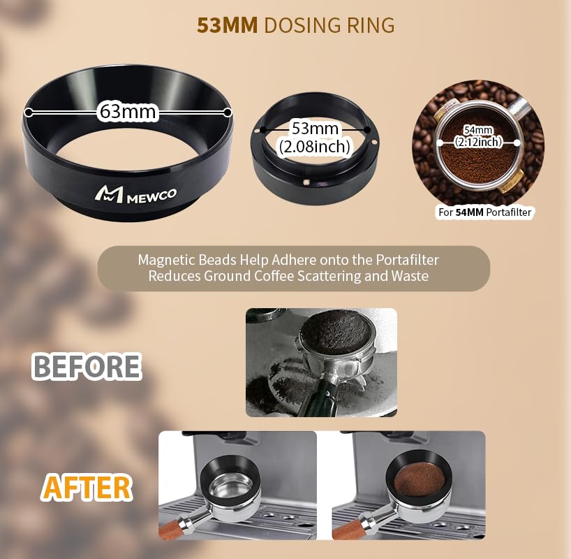 7 Pack Espresso Tamper Station&Coffee Distributor Tamper&Espresso WDT Stirrer&Coffee Tamping&Brush&Coffee Dosing Funnel&Espresso Puck Screen