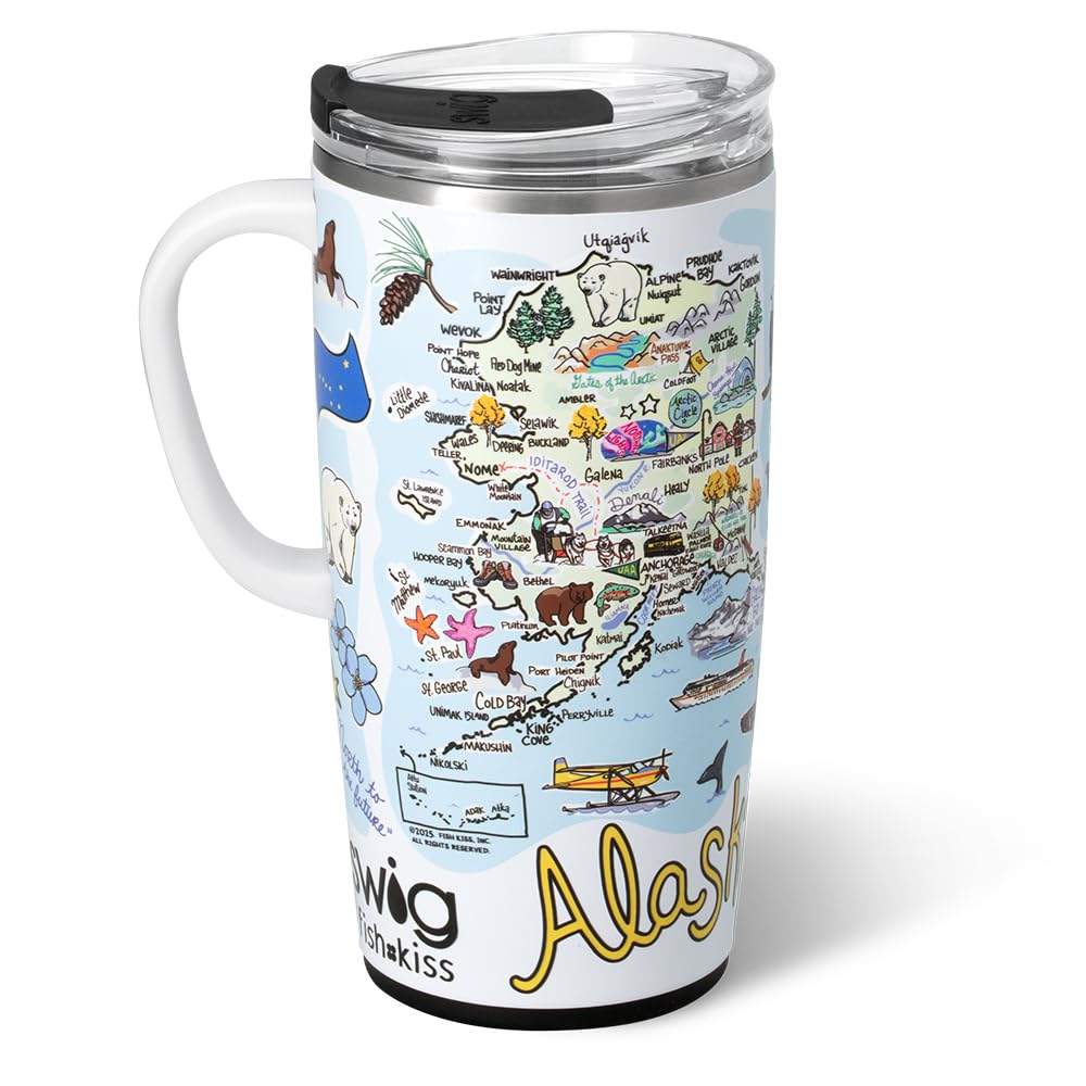 22oz Insulated Travel Mug with Handle & Lid