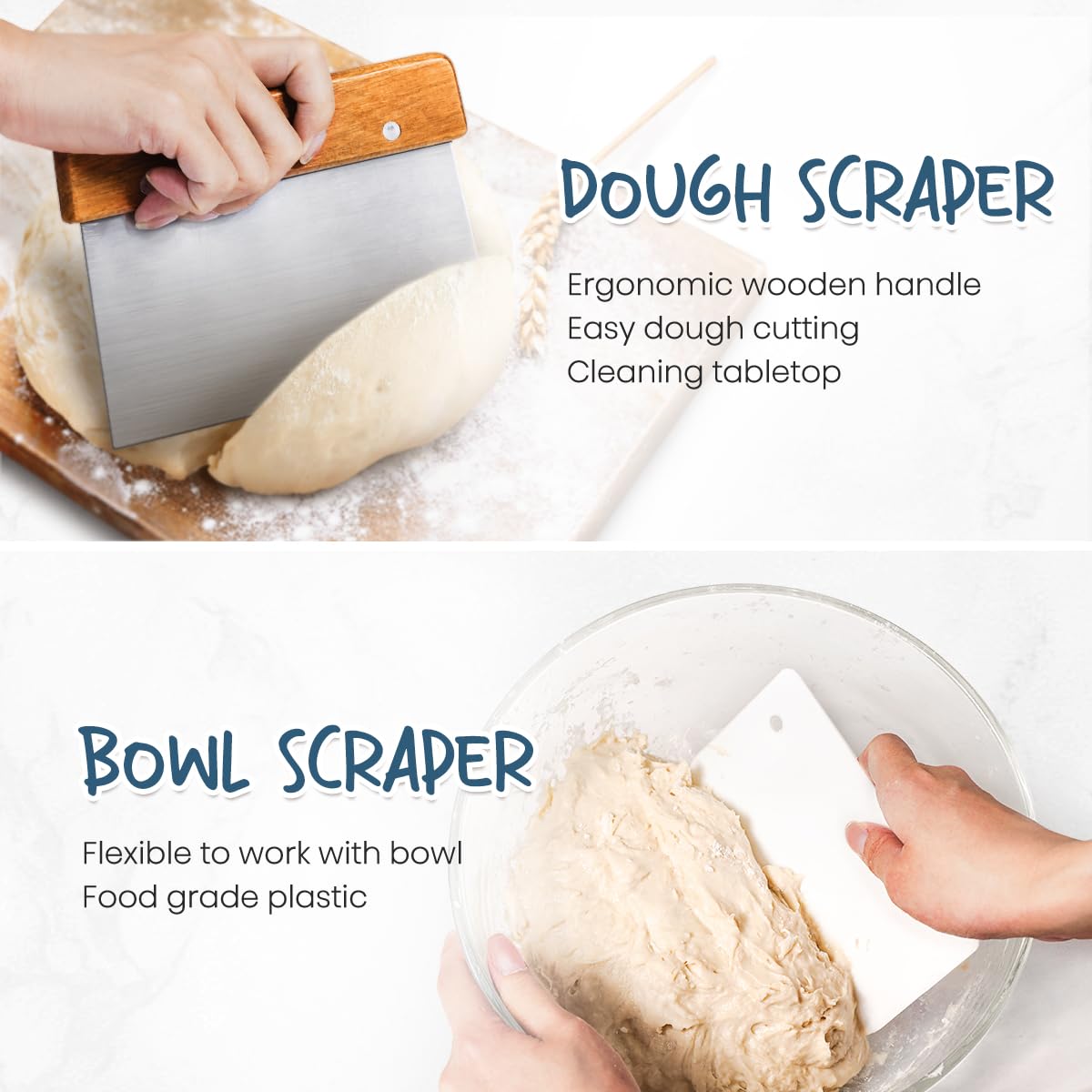 Sourdough Starter Kit with 2 Oval Banneton Bread Proofing Baskets (2 Count)