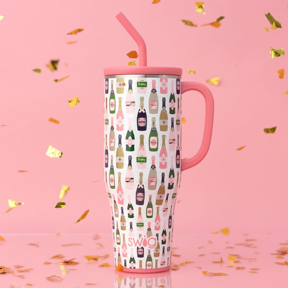 40oz Insulated Mega Mug with Handle & Straw