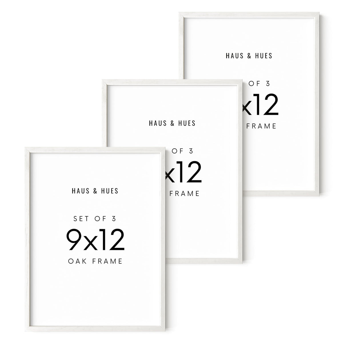 White Oak Wood 9x12 Picture Frames (3 Count)