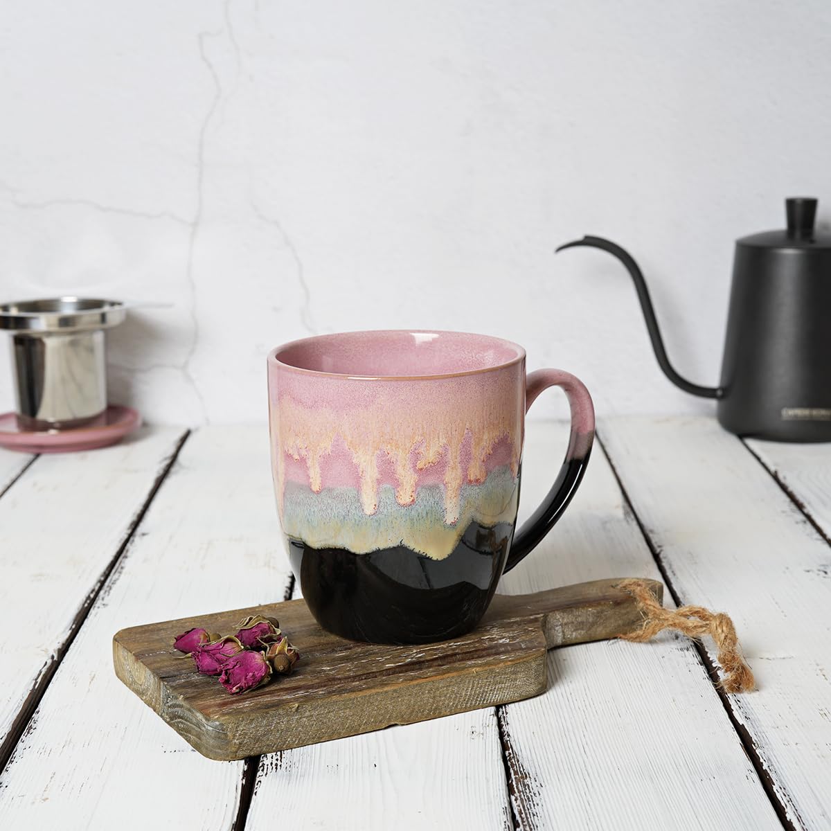 Ceramic Tea Cup with Infuser and Lid