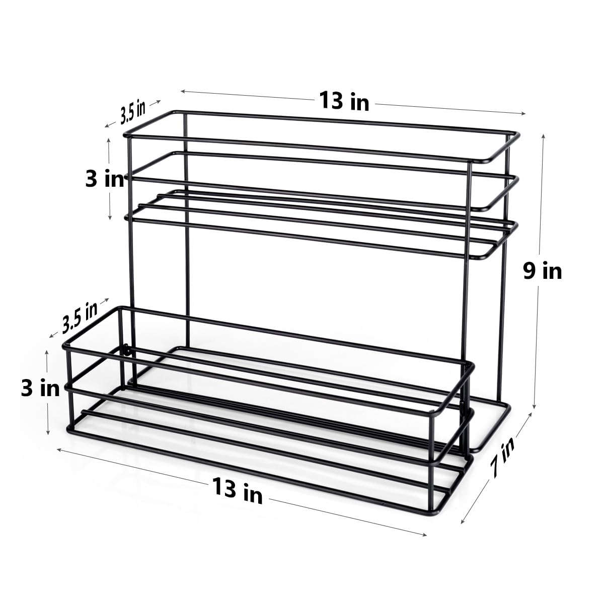 8 Bottle Capacity Coffee Syrup Organizer 2 Tier Coffee Syrup Stand Shelf for Coffee Bar Kitchen Small Wine Rack for Bar Family Storage for Syrup Wine Dressing