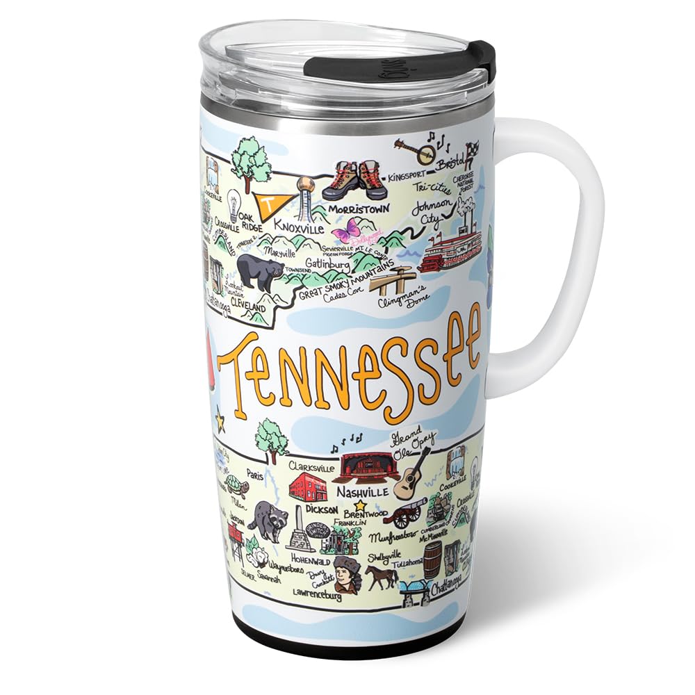 22oz Insulated Travel Mug with Handle & Lid