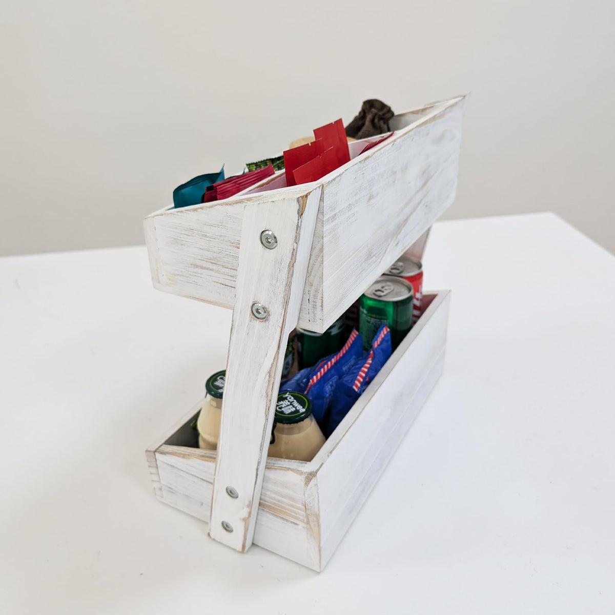 White Coffee Bar Accessories Organizer and Storage