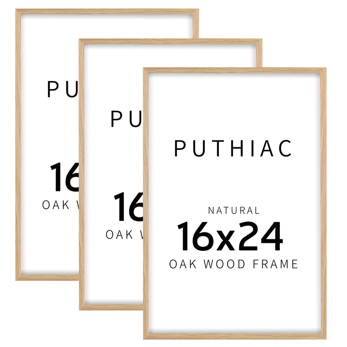 16x24 Solid Oak Wood Picture Frames (3 Count)