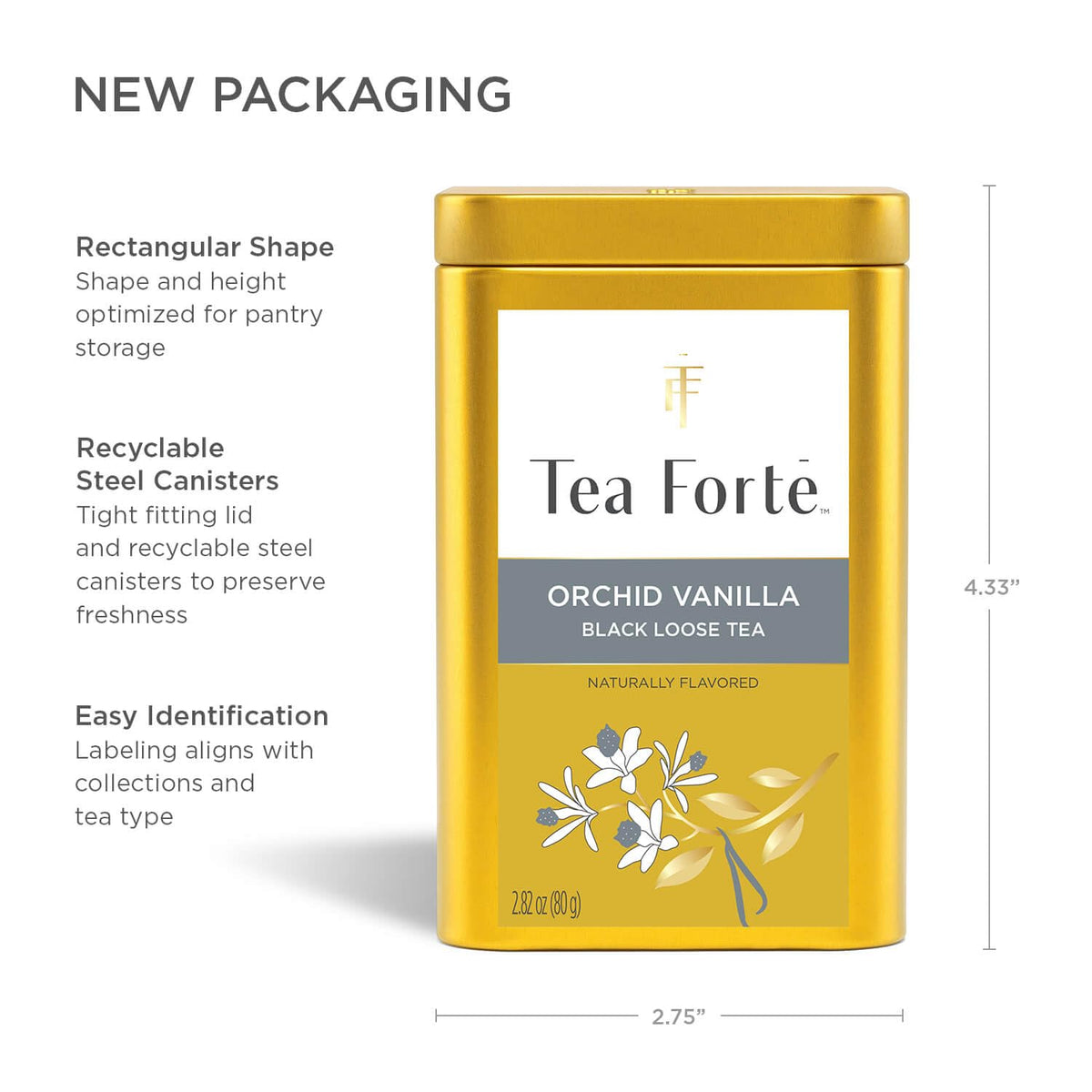Orchid Vanilla Loose Leaf Tea Canister (2.82 Ounce)